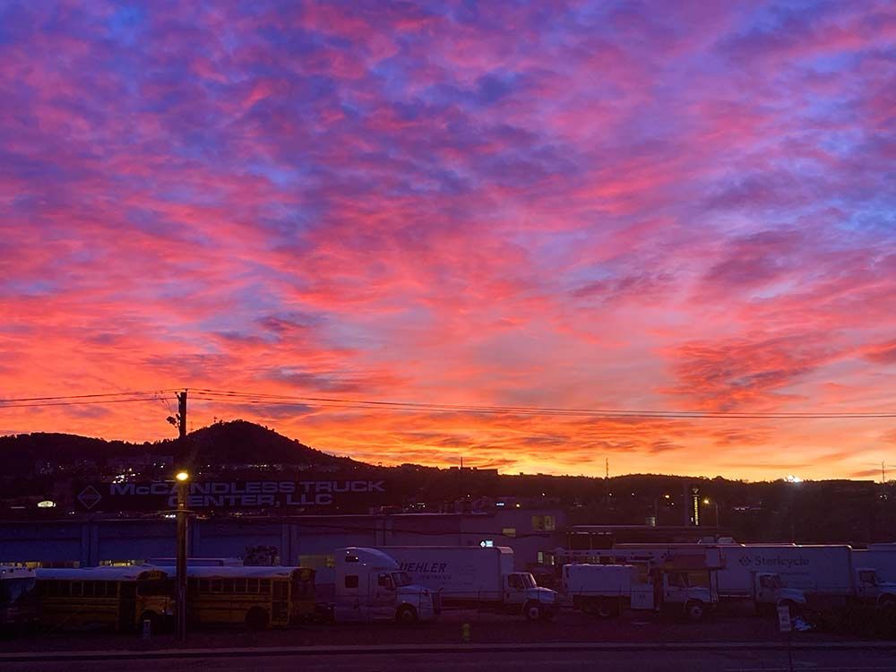 sunrise, colors, clouds, Colorado Springs