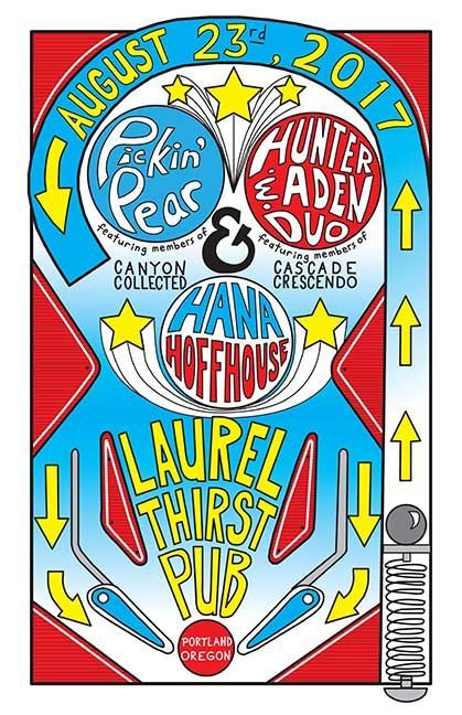 Pickin' Pear & Hunter & Aden Duo & Hana Hoffhouse 08/23/2017 Portland, OR - Laurel Thirst Pub