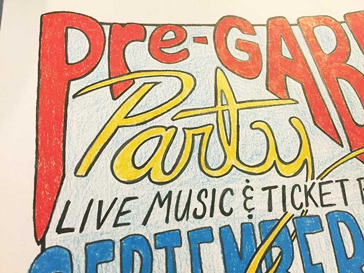 Hand-drawn lettering on Pre-GABF poster