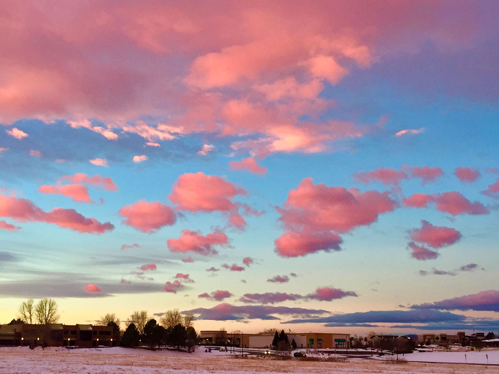 sunrise, clouds, pink, Colorado