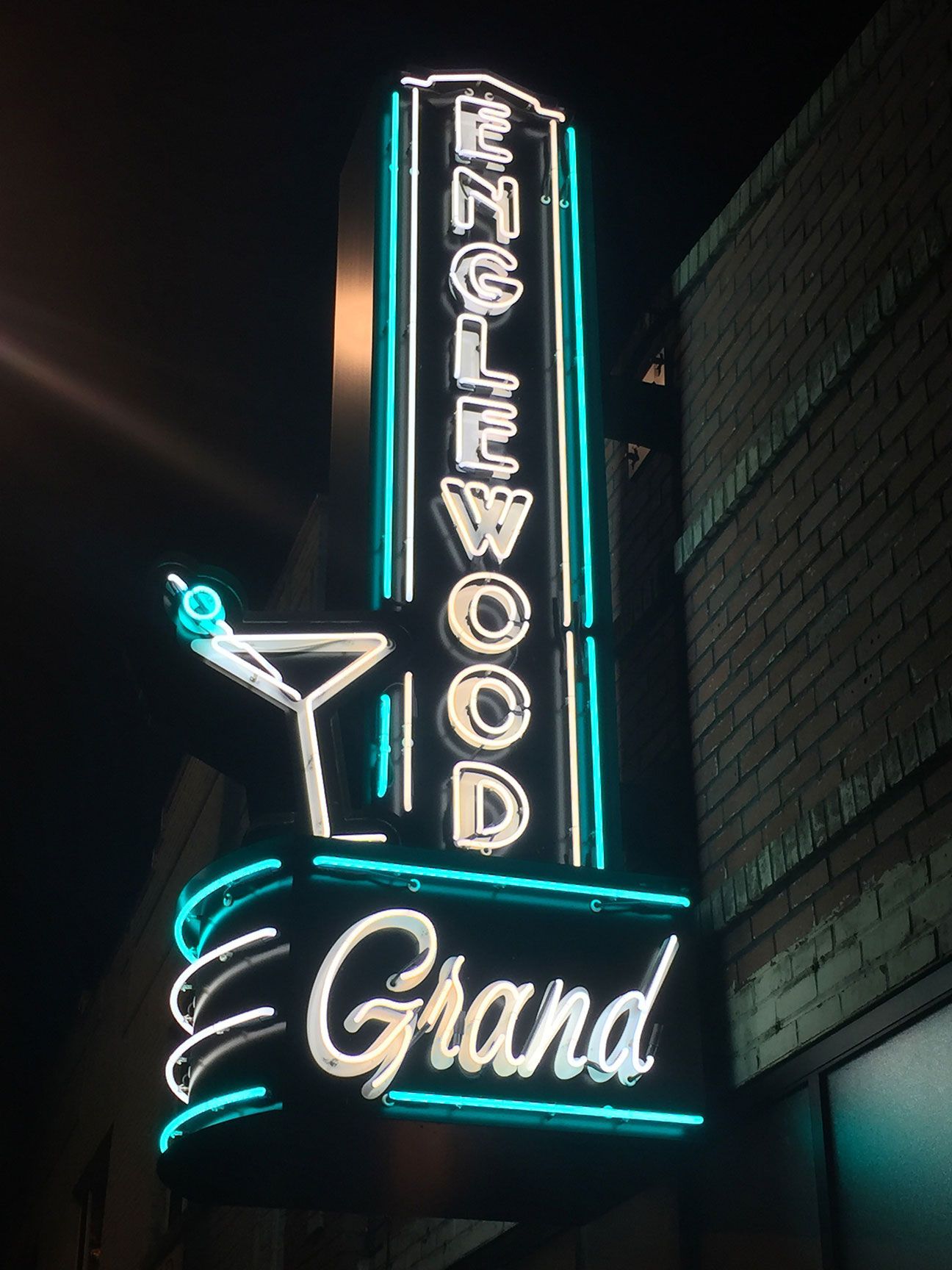 Englewood Grand, neon sign, signage, Denver, Colorado