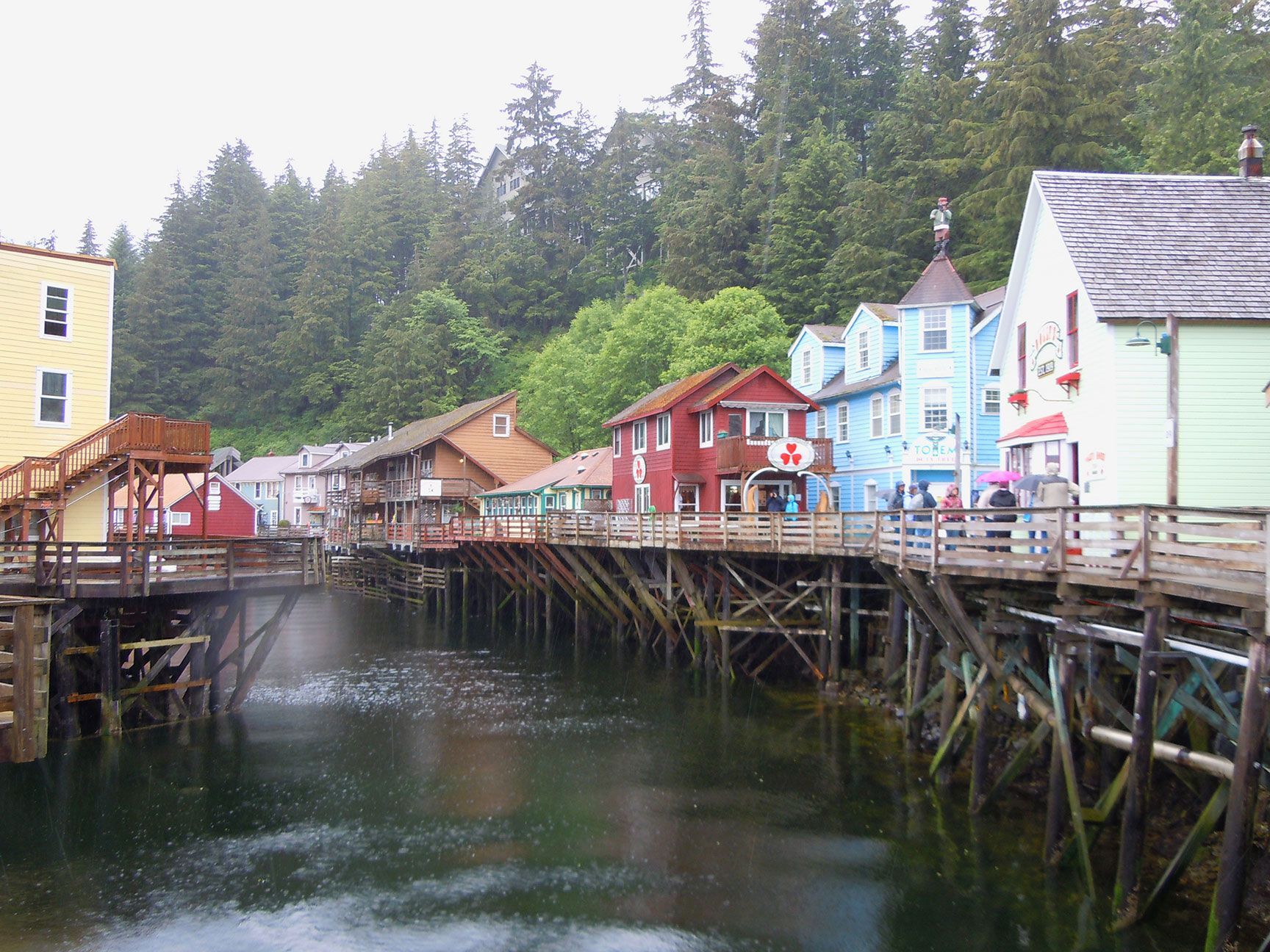 Creek Street, buildings, stores, architecture, water, Ketchikan, Alaska