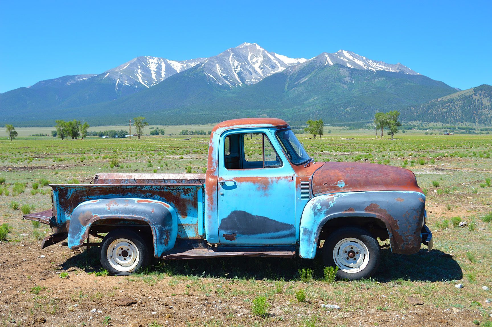 pickup truck, automobile, truck, Colorado, mountains. Ford