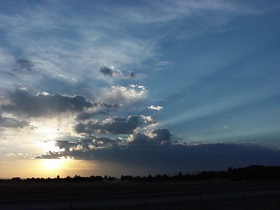 Crepuscular Rays, clouds, sun, sunset