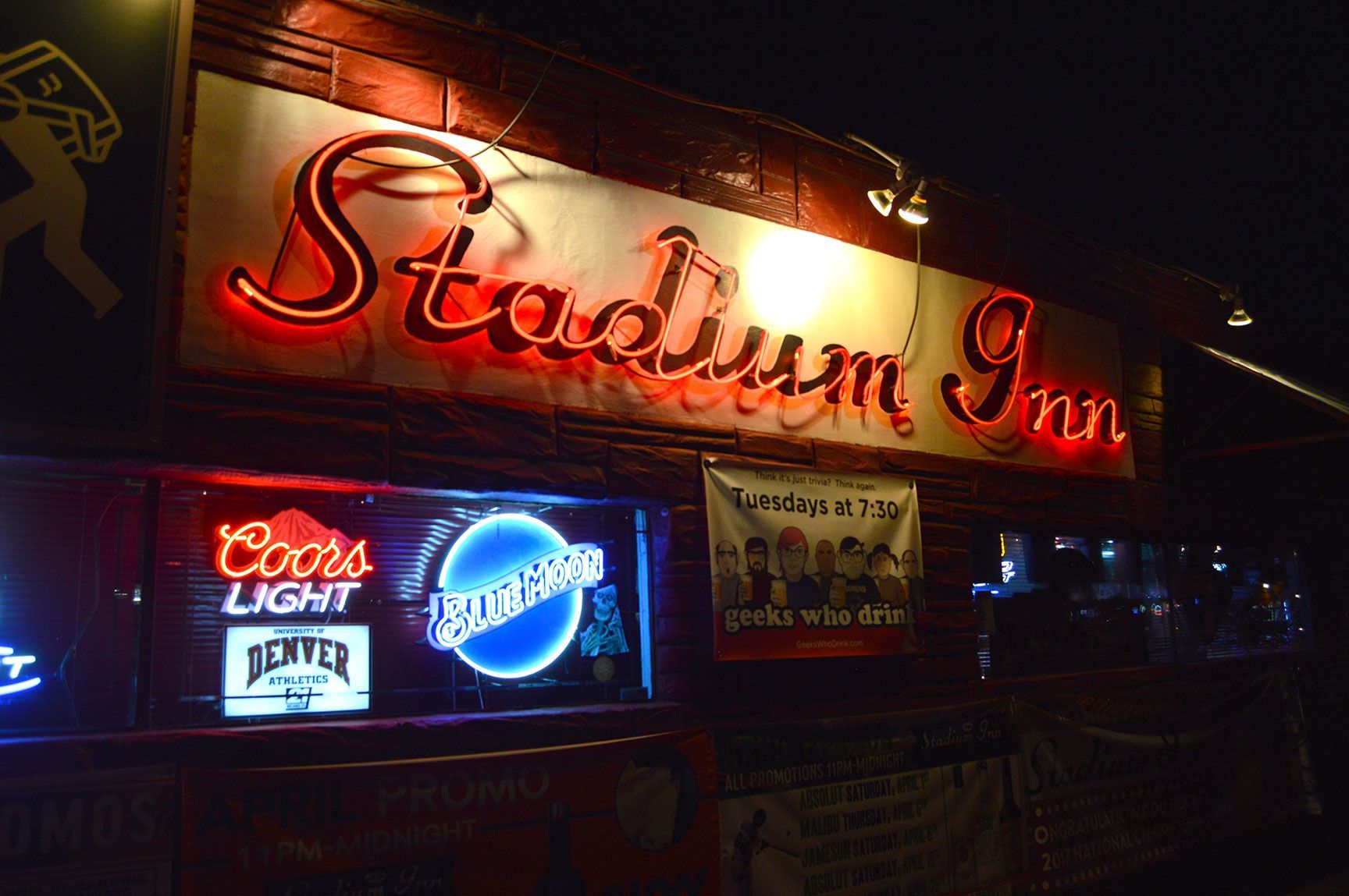 Stadium Inn, neon sign, signage, Denver, Colorado