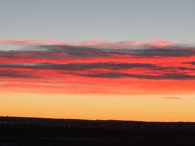 Sunrise on the eastern plains of Denver