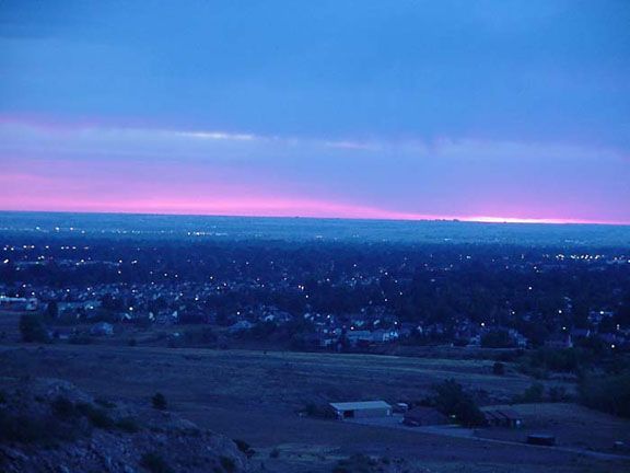 Sunrise over Fort Collins, Colorado