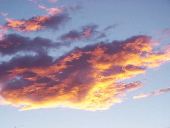 Sunrise cloud with colors