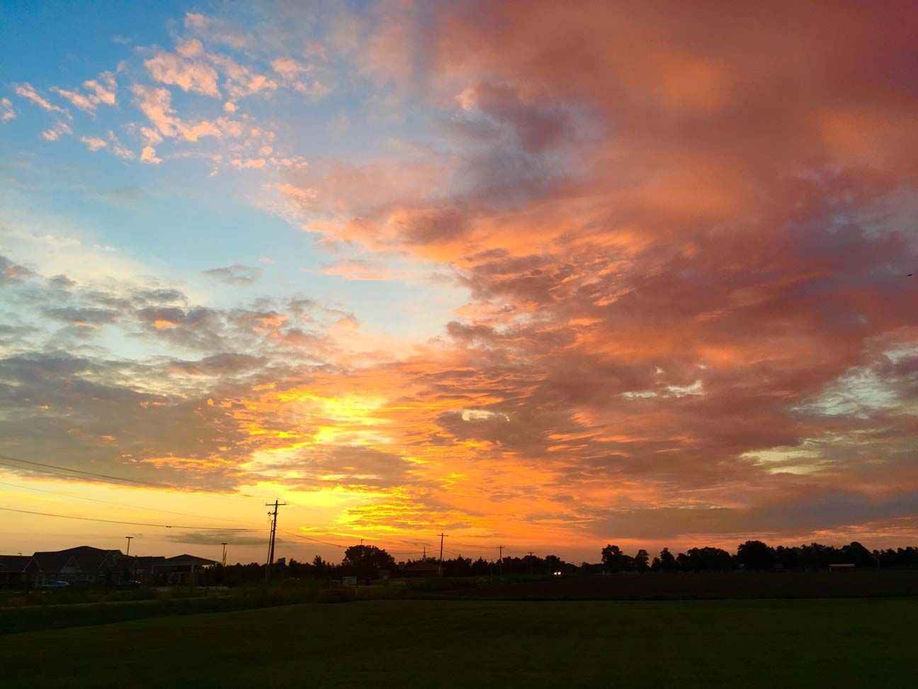 Beautiful sunrise with clouds