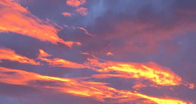 Sunset clouds and colors