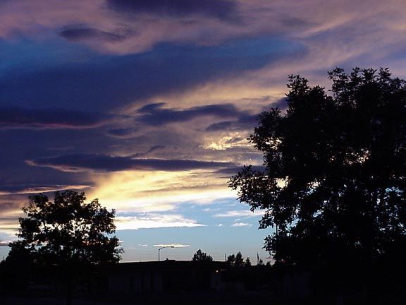 Dark sunset with clouds