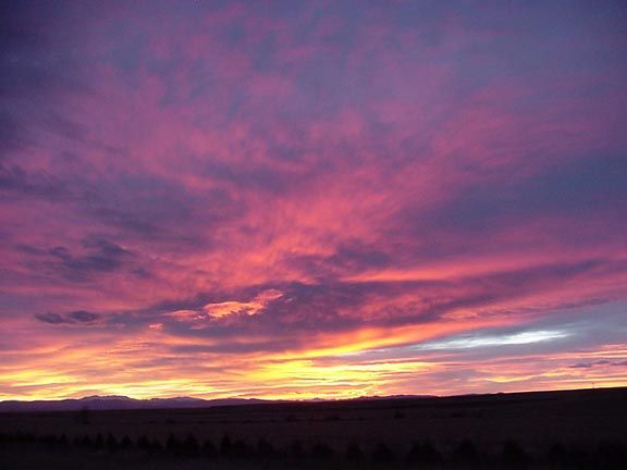 Pink and yellow sunset