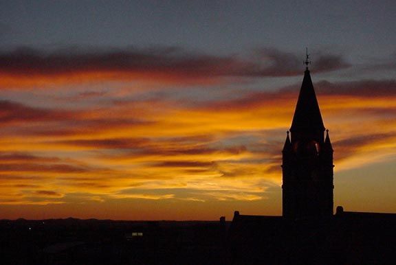 Sunset at the Train Depot in Cheyenne, Wyoming