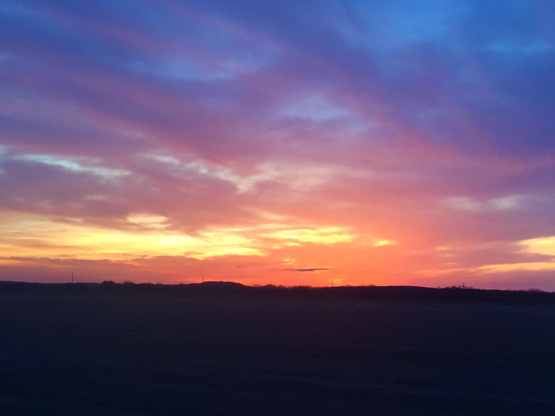 Sunset in Lindsborg, Kansas