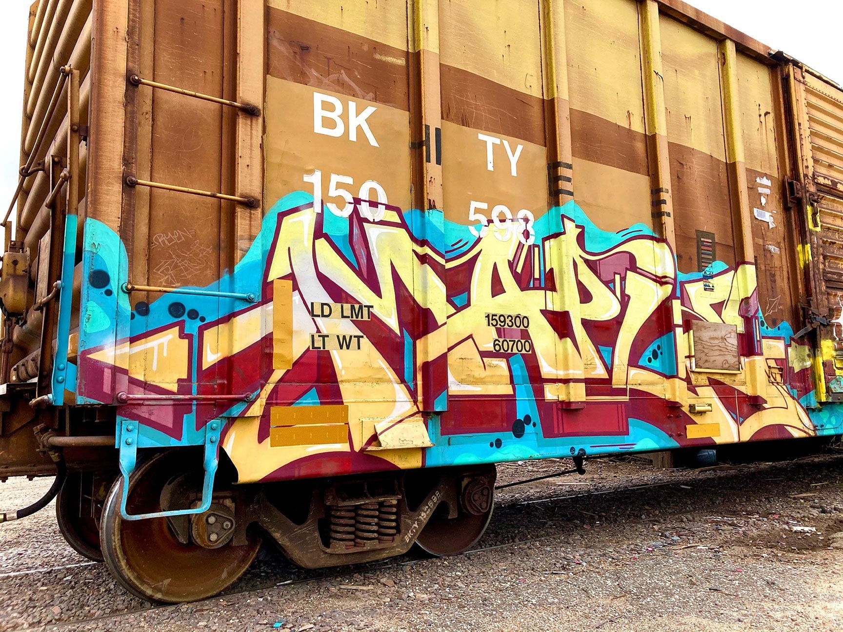 train graffiti, box car, tagging, Kansas, Salina