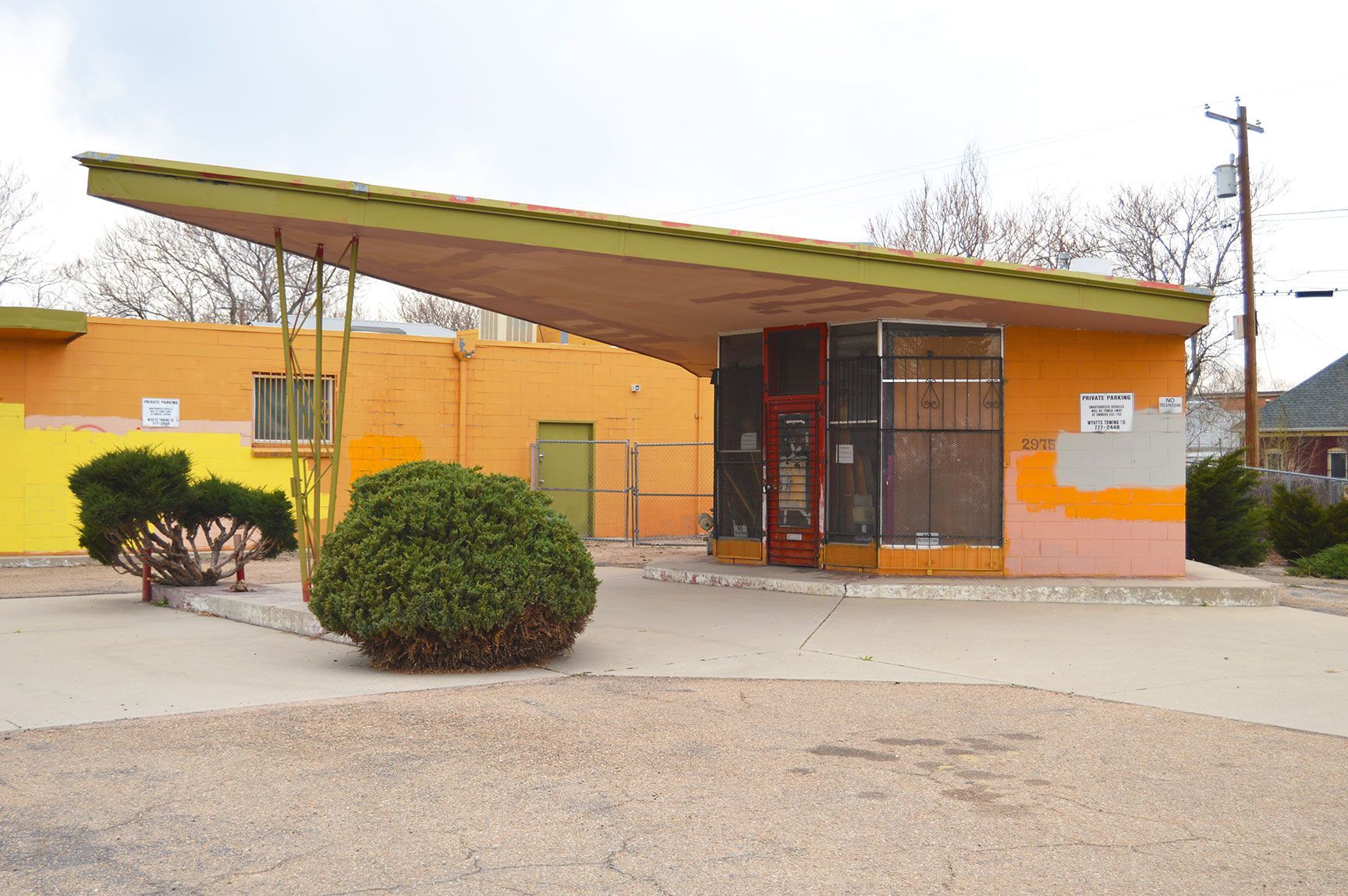 architecture, gas station, Five Points, Denver, Colorado