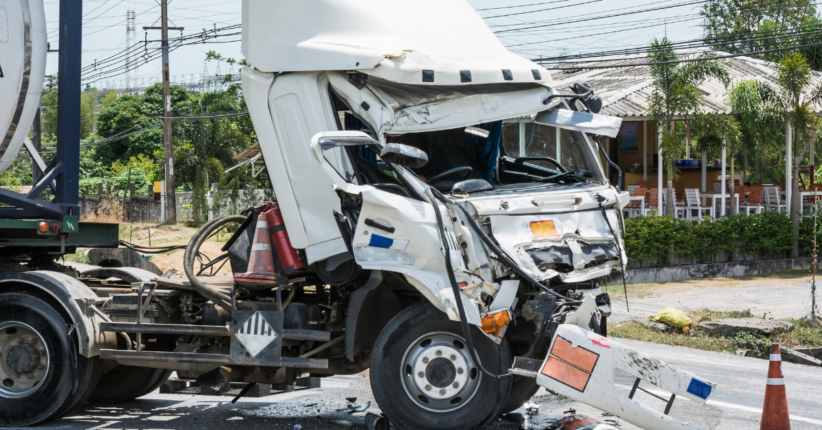 An image illustrating the main question about liability in a truck accident in Georgia.