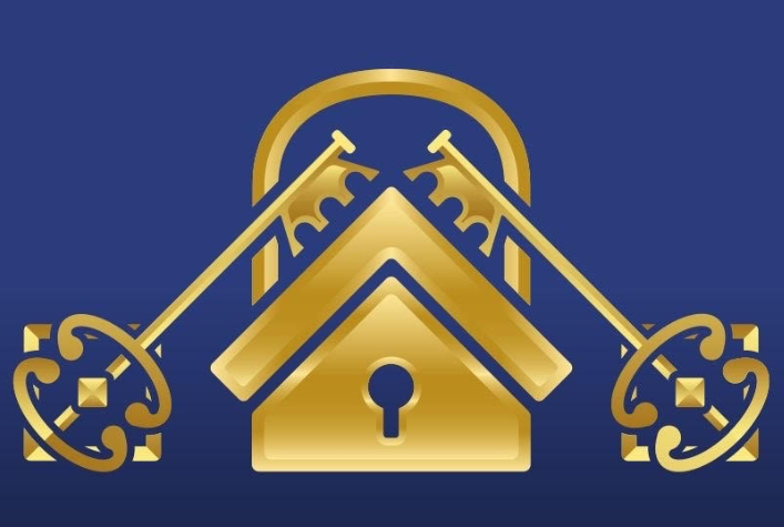 Un logo avec une lettre l dans un cercle sur fond blanc.