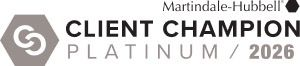 Martindale-Hubbell Client Champion Platinum 2026 badge