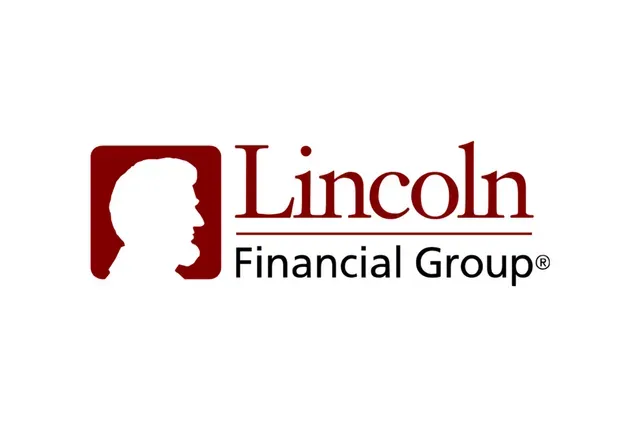 Lincoln Financial Group logo: Silhouette of Abraham Lincoln in red square, with company name in red.