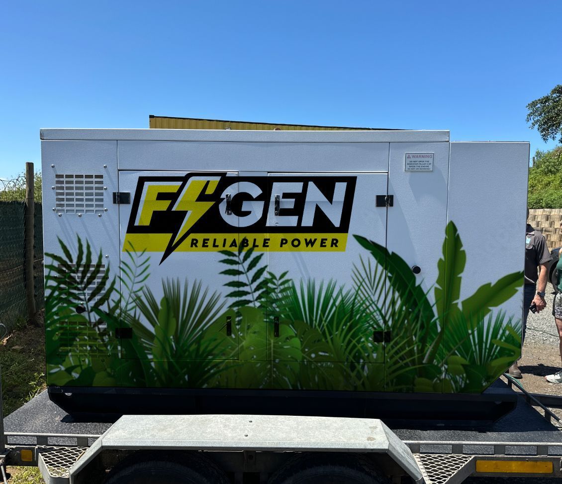 A trailer with the word gen on it