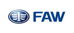 The logo for faw is a blue and white logo with a white circle around it.