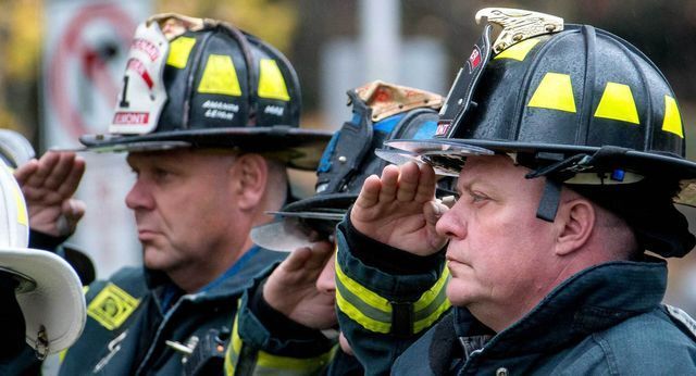 Firemen saluting — Pennington, NJ — Mary J Goepfert - MSW MPA LCSW LCADC