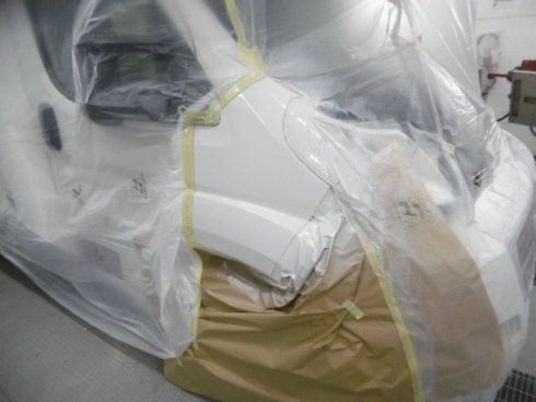 camper durante riparazione