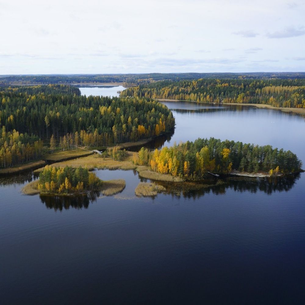 Рыбалка на озере в Финляндии