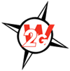 Logo for Way2Go Vanpool: a black van with red wheels above red text.