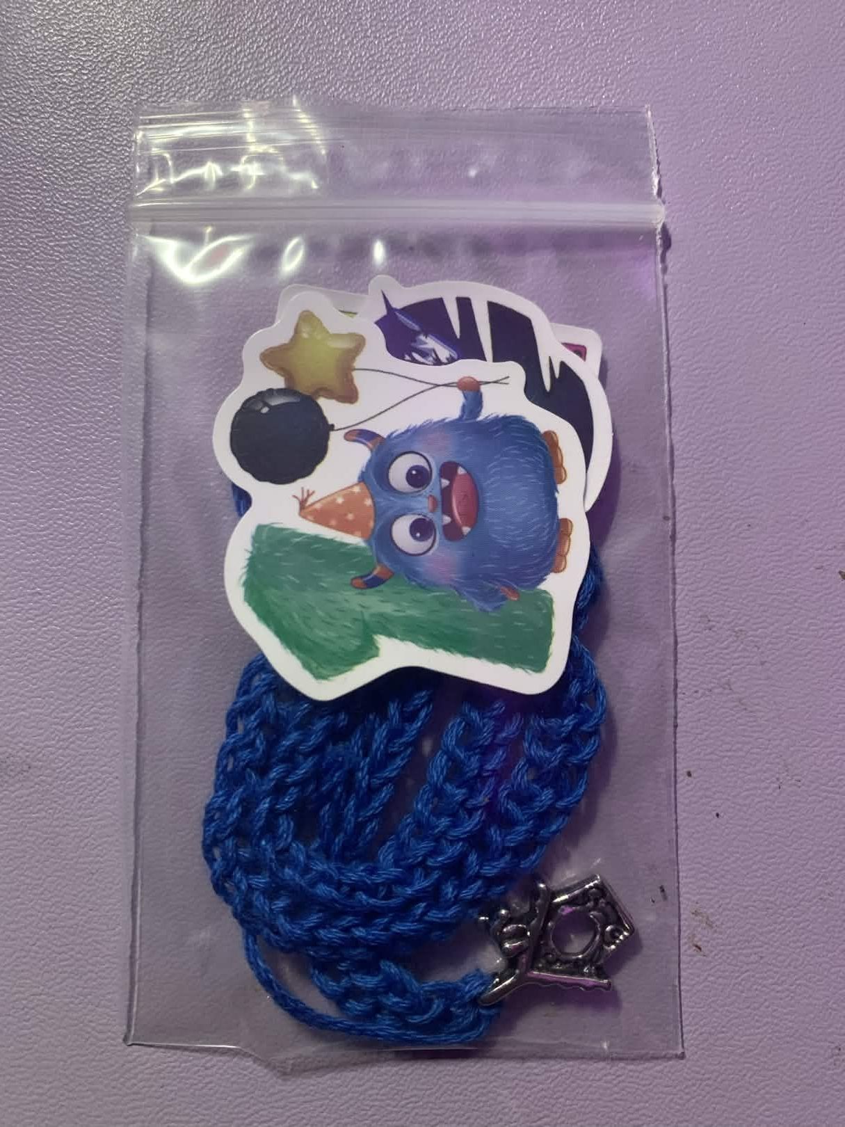 Cozy Critters Bookmark Blue