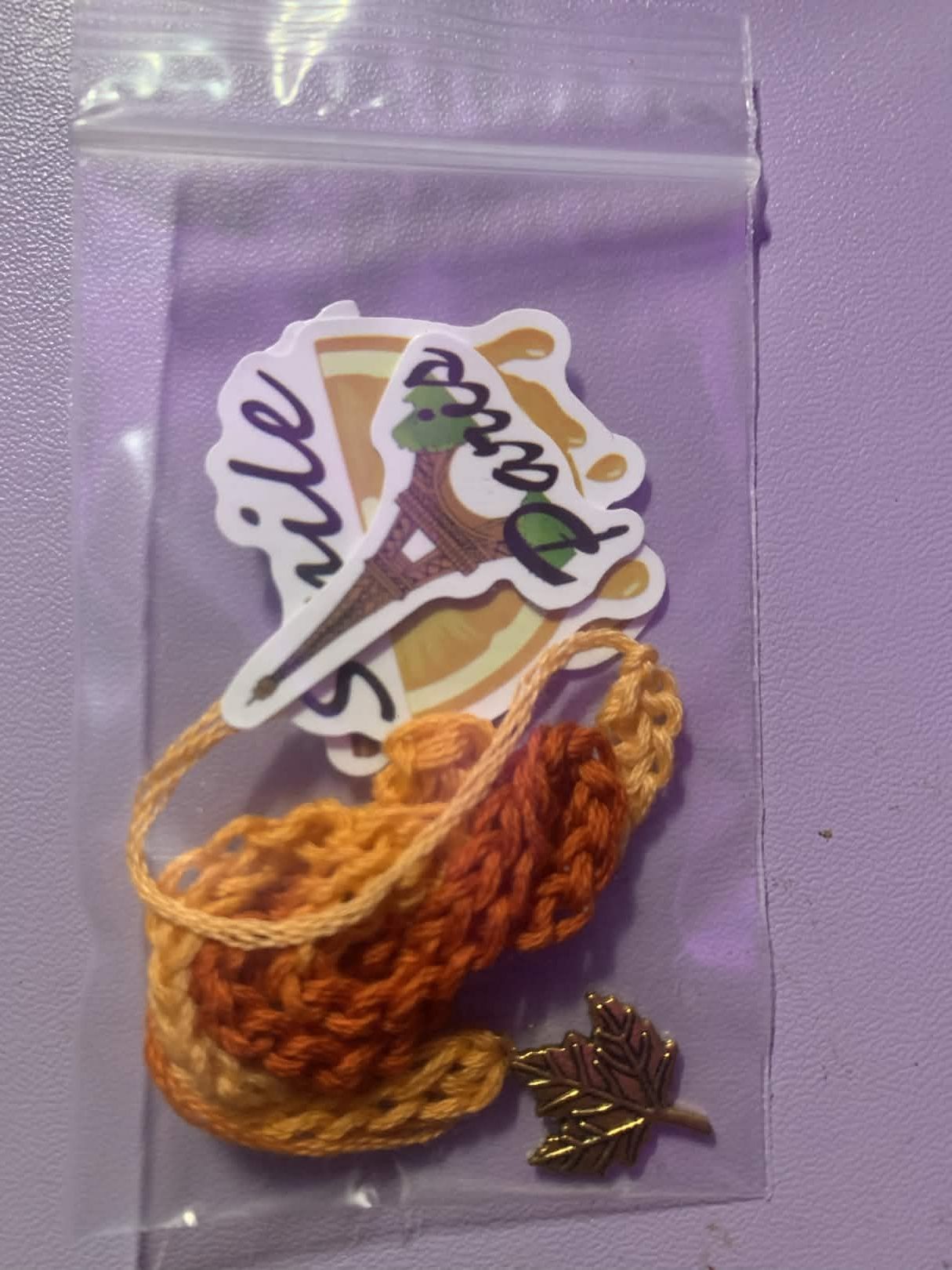 Cozy Critters Bookmark Orange