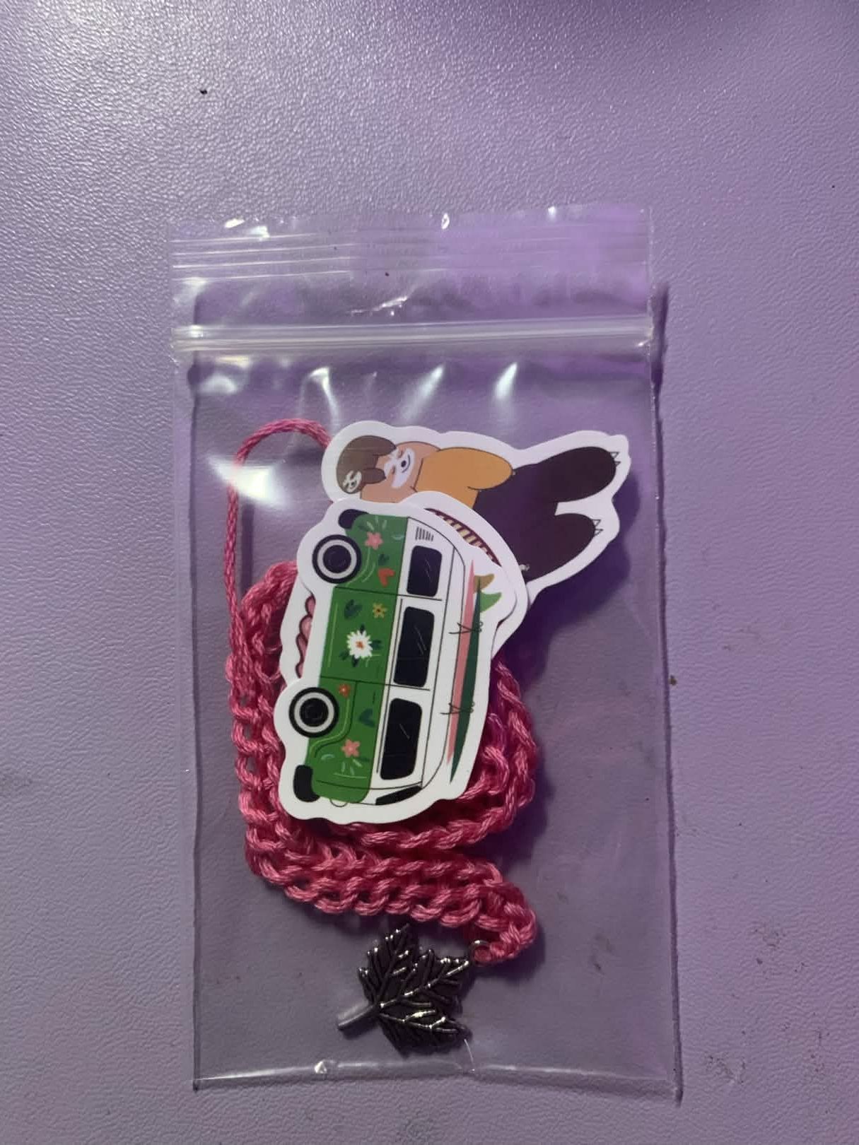 Cozy Critters Bookmark Pink