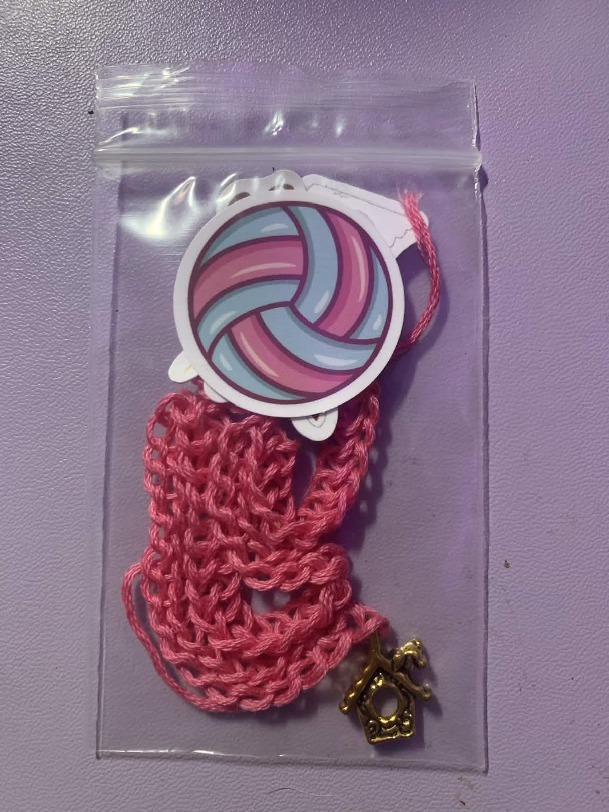 Cozy Critters Bookmark Pink