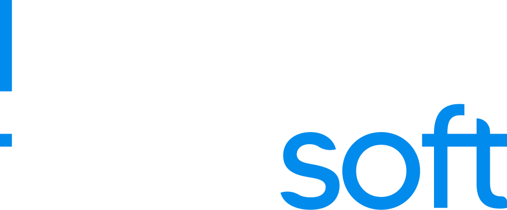 Logotipo azul “suave” sobre fondo blanco