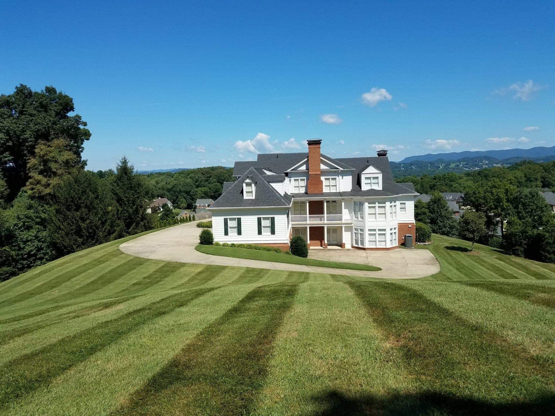 grass that has just been mowed with clean lines