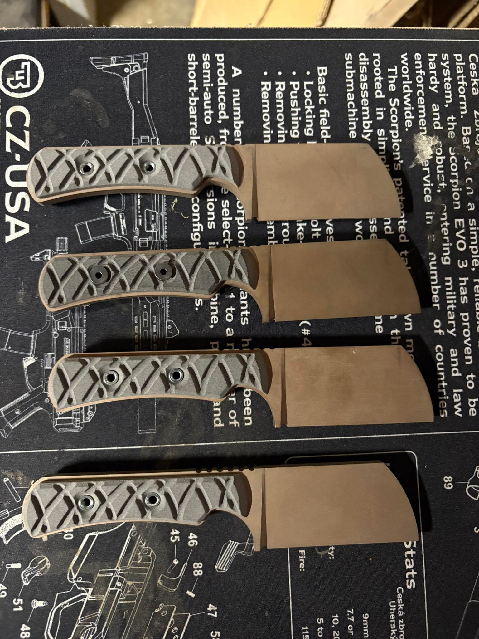 Butcher sheepsfoot knife crafted from D2 tool steel by Free State Machining