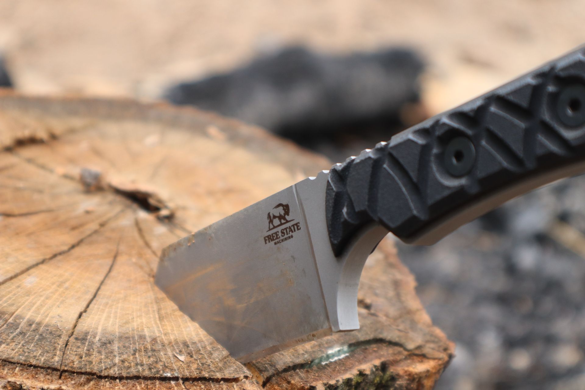 Butcher sheepsfoot knife crafted from D2 tool steel by Free State Machining