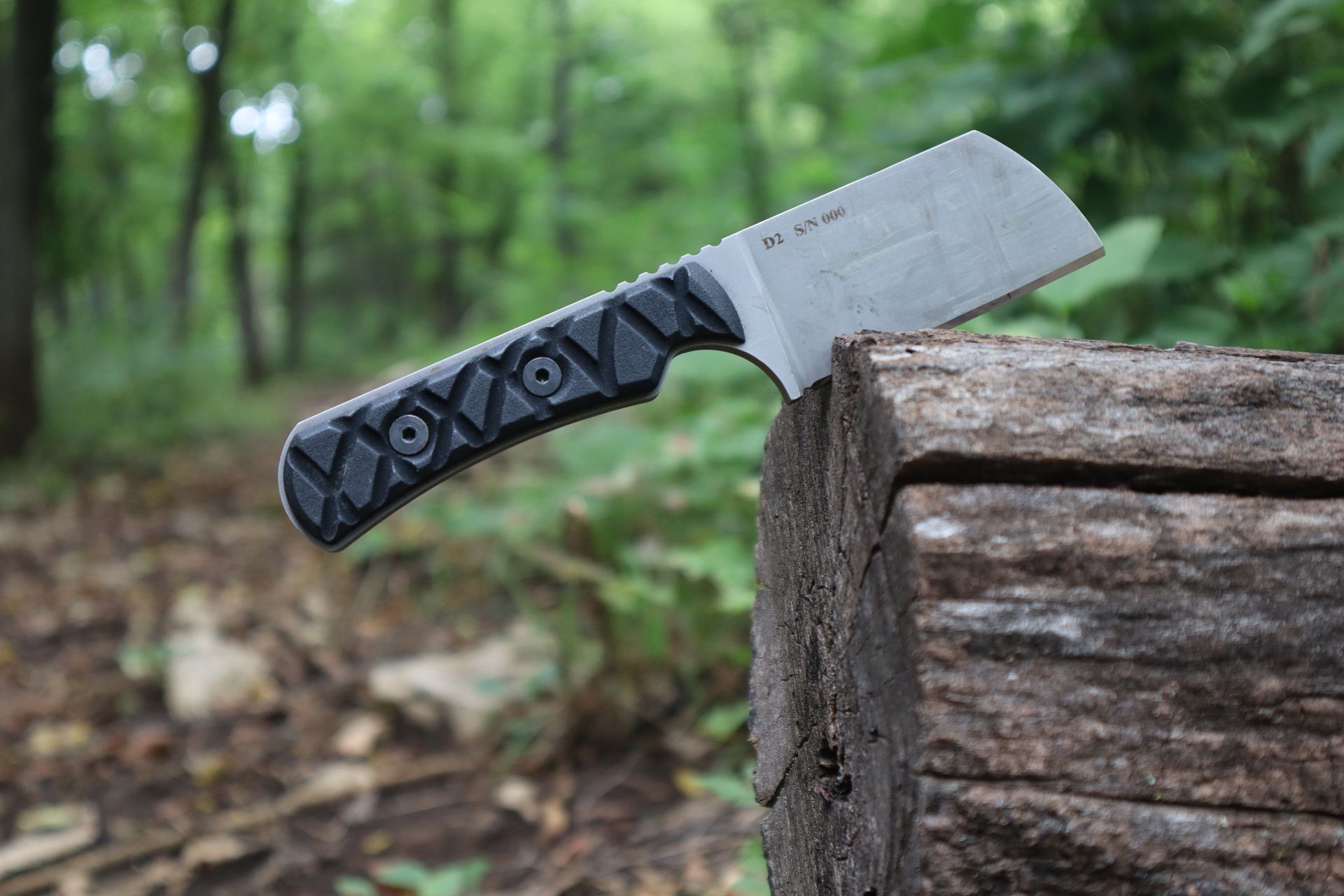 Butcher sheepsfoot knife crafted from D2 tool steel by Free State Machining