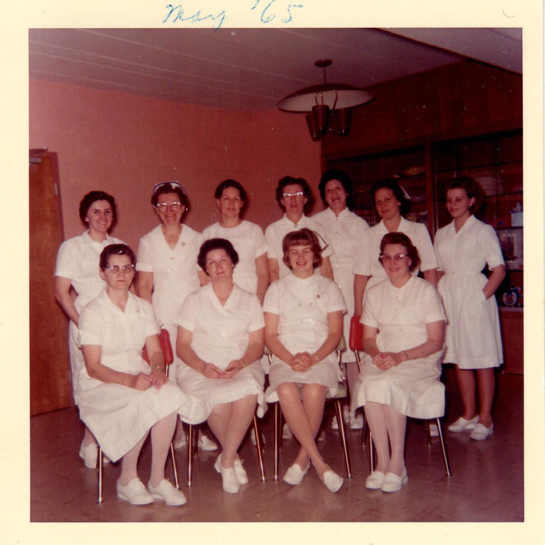 A group of nurses pose for a photo on may 6th