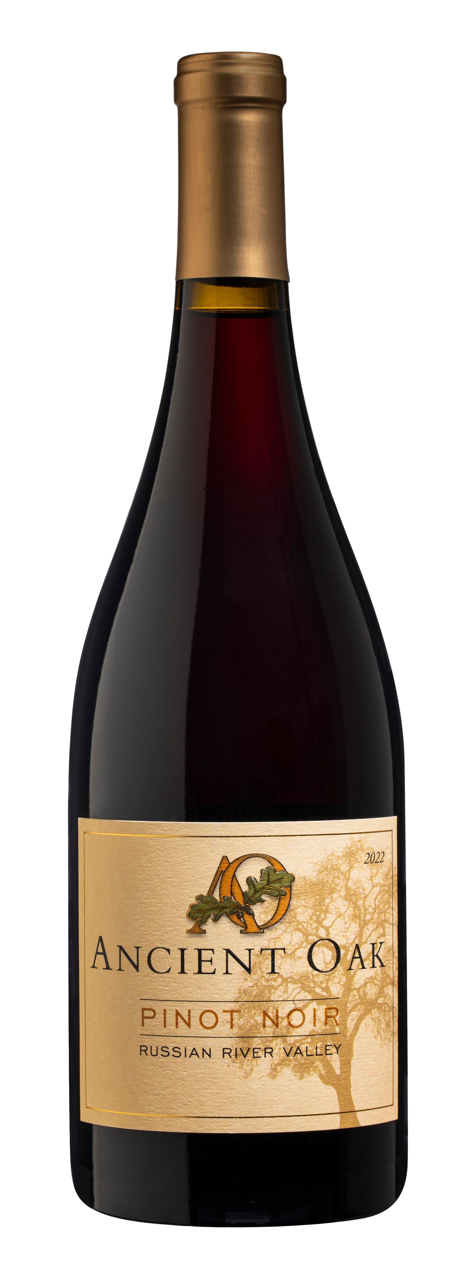 bottle shot of Ancient Oak Cellars' Russian River Valley Pinot Noir