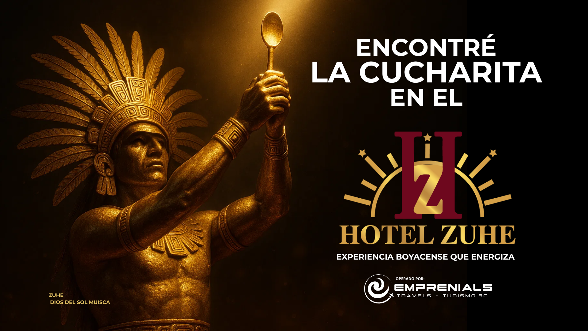 Golden statue holding spoon, with 