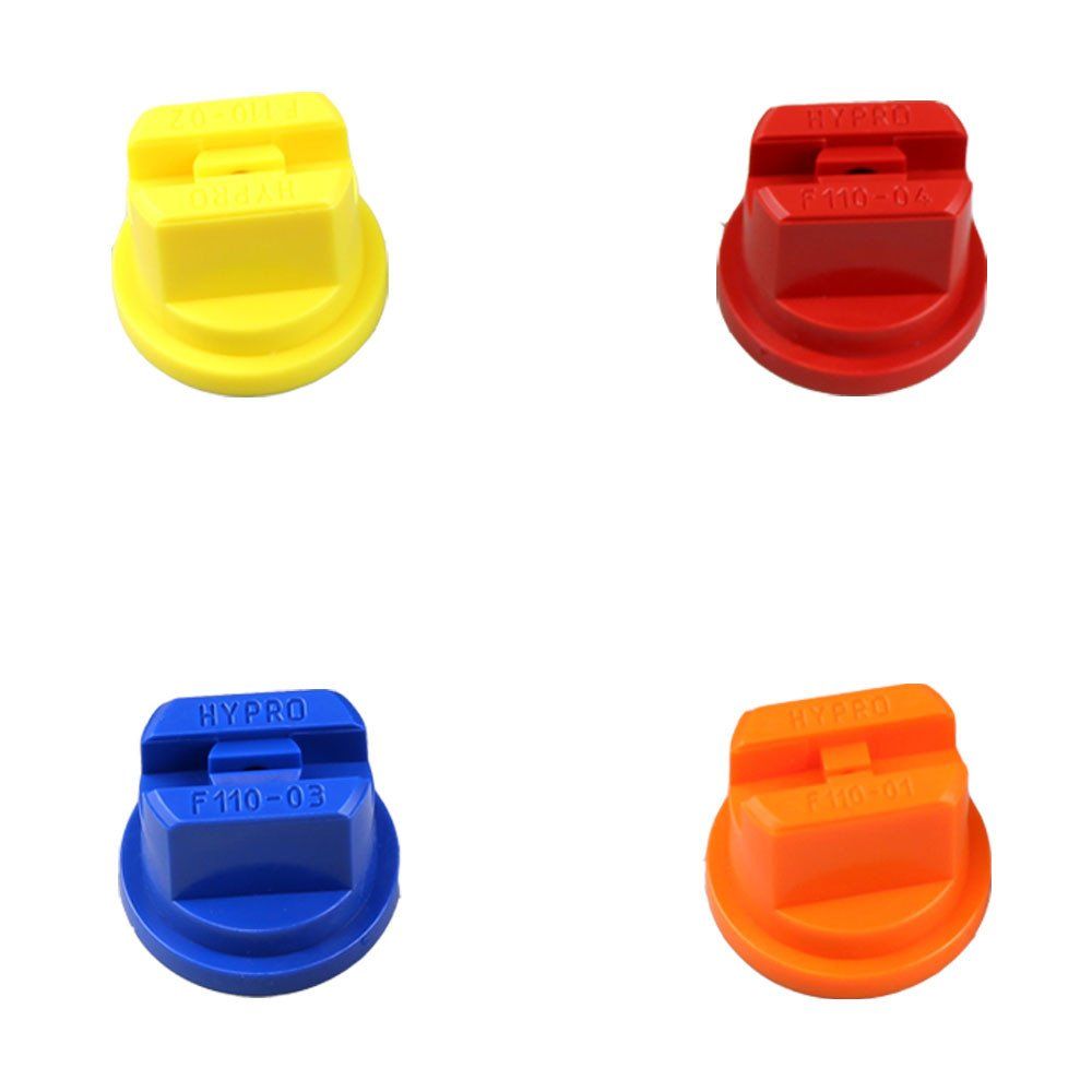 four different colored plastic caps with the word hydro on them