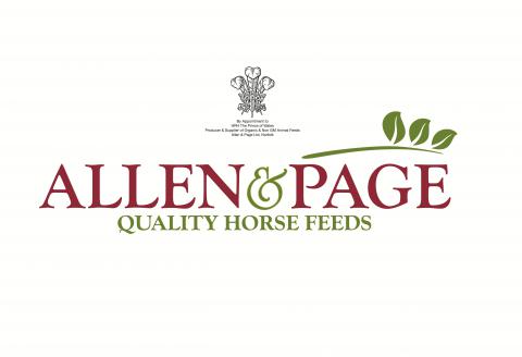 the allen & page quality horse feeds logo is on a white background .