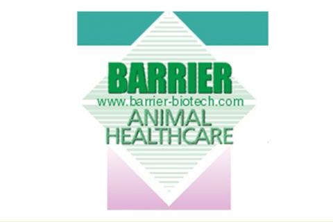 a logo for barrier animal healthcare is shown