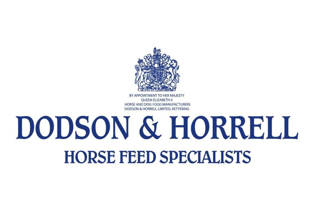 a logo for dodson & horrell horse feed specialists