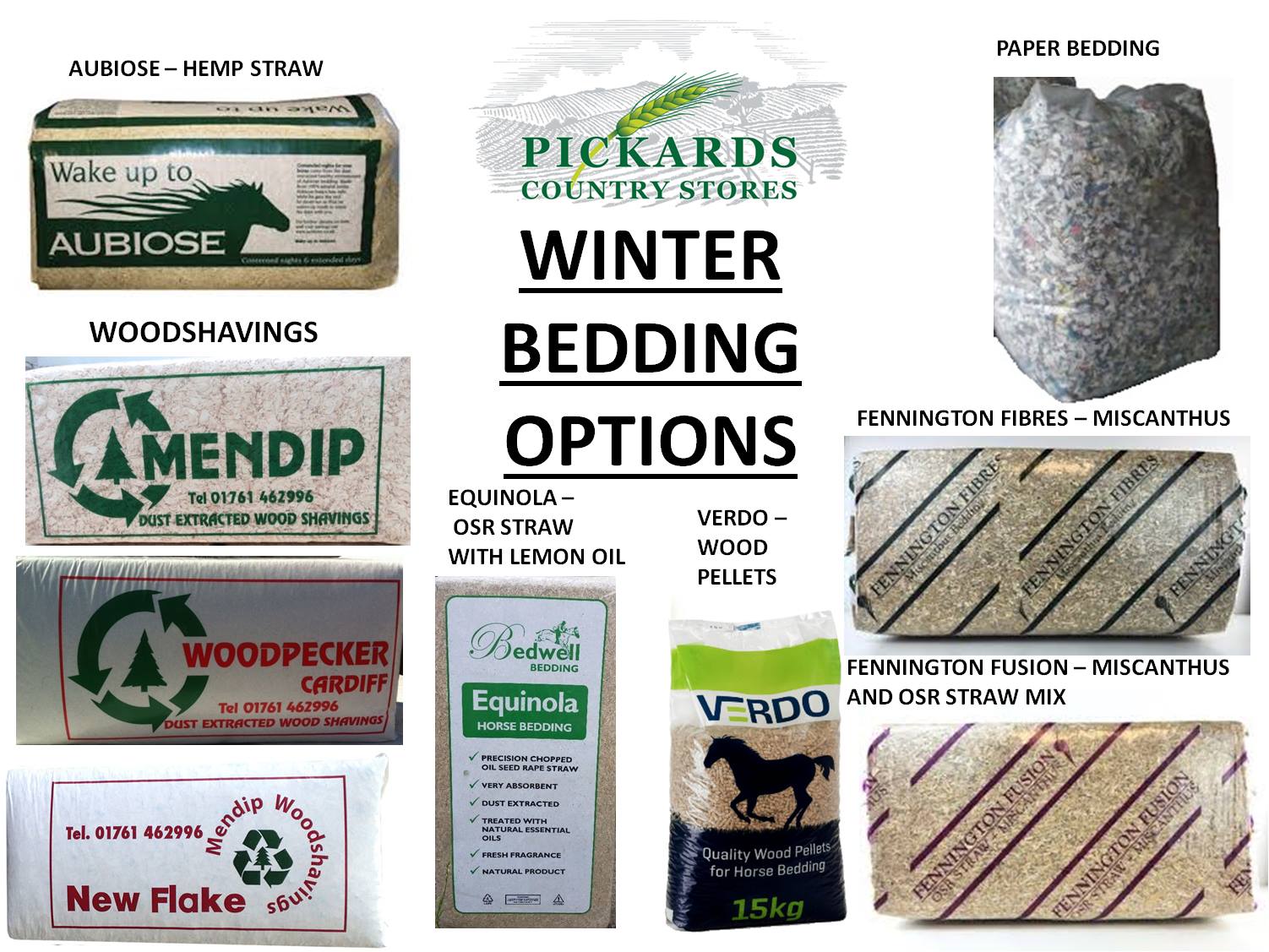 pickards country stores offers a variety of bedding options for horses