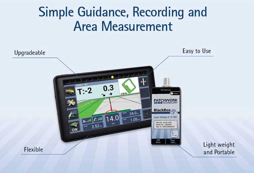 an advertisement for simple guidance recording and area measurement