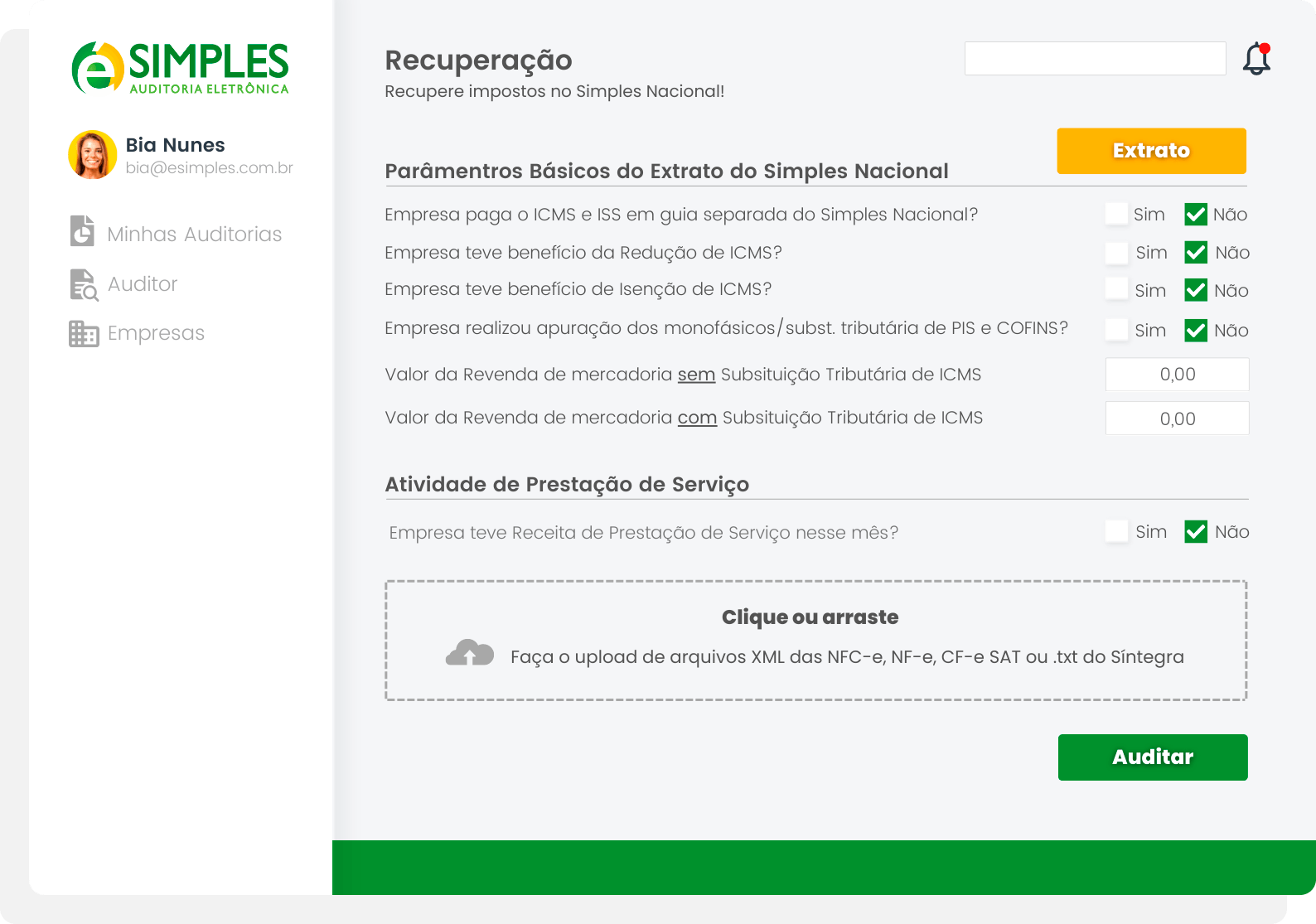 Uma captura de tela de um site chamado simples.