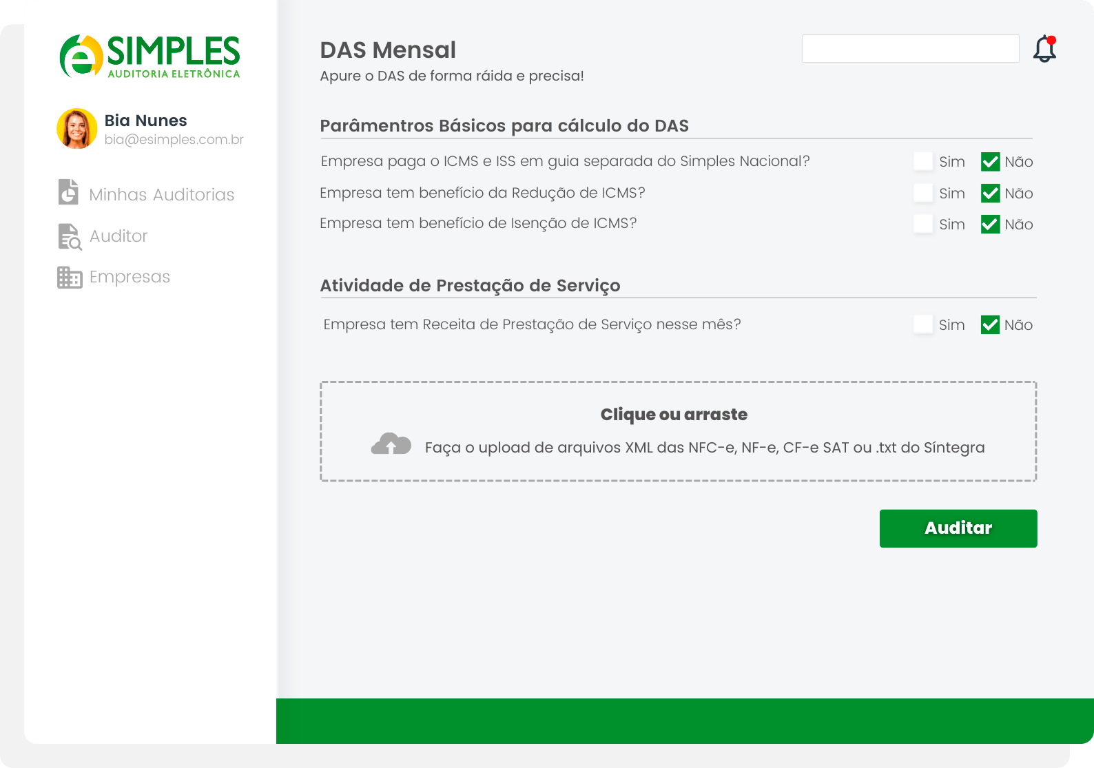 Uma captura de tela de um site chamado simples.